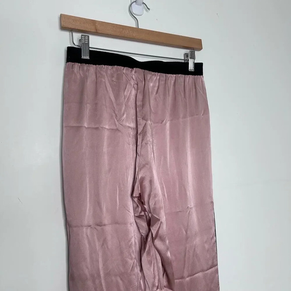Amanda Uprichard Two-Toned Satin Pants Pink Black Side Hem Split Size Small Y2K - Picture 5 of 7